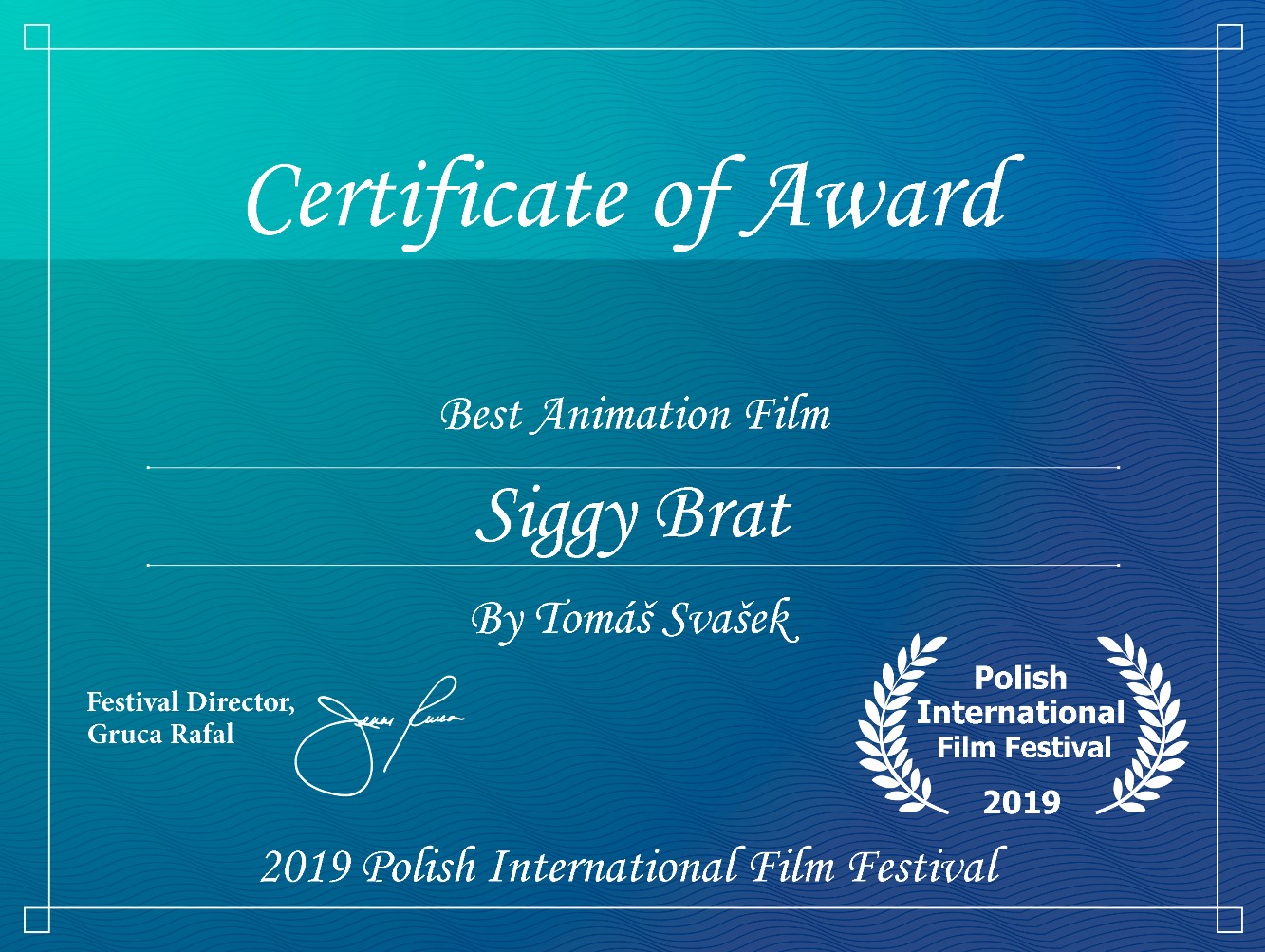 Siggy Brat - Best Animation Film - PIFF 2019